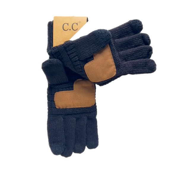 ❄️ NWT C.C Leopard Print Pom Pom Beanie & Touchscreen Gloves ❄️ - Picture 5 of 5